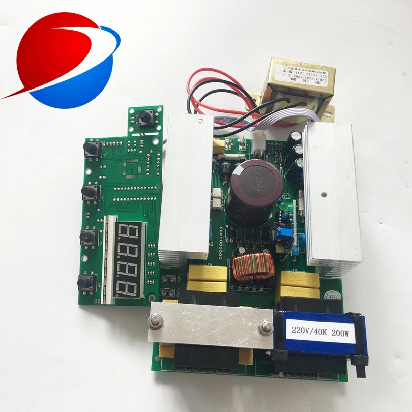 UCE 200W Frequency Tracking Ultrasonic PCB Generator With Display Board For Cleaning machinery accessories