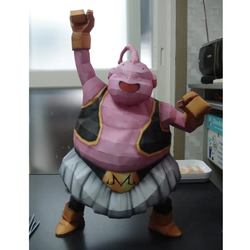 69 см Dragon Ball Z Fat Majin Buu Бумажная модель Сборка игрушек Статуя Фигурка Коллекционная модель игрушки X2716