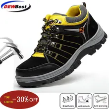 Dewbest/кроссовки; дышащая обувь; неразрывная обувь для мужчин и женщин со стальным носком; воздухозащитные ботинки; прокалывающая работа