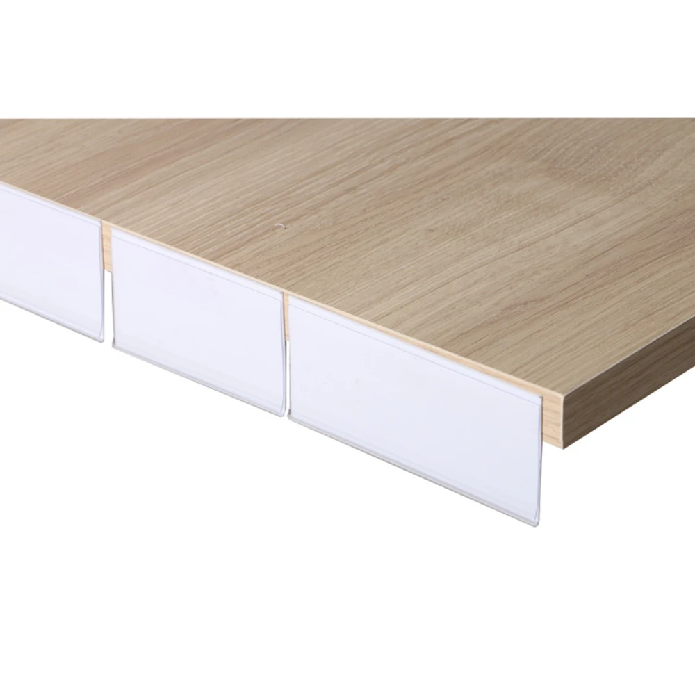 48 L Adhesive Wood Metal & Plastic Shelf UPC Label Holder 5 Pack Stick on C Channel Insert Strip 