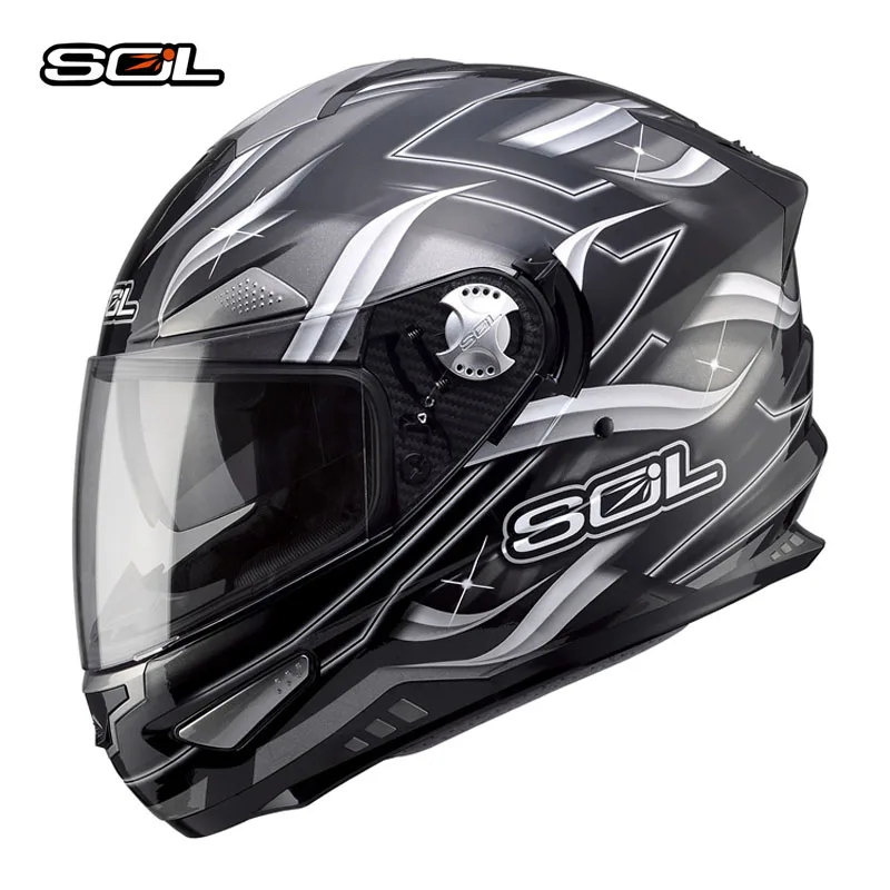SOL SF-5, двойной козырек, мотоциклетный шлем, флип-ап, шлем для мужчин и женщин, полный шлем для мотокросса, шлем с точечной сертификацией - Цвет: G
