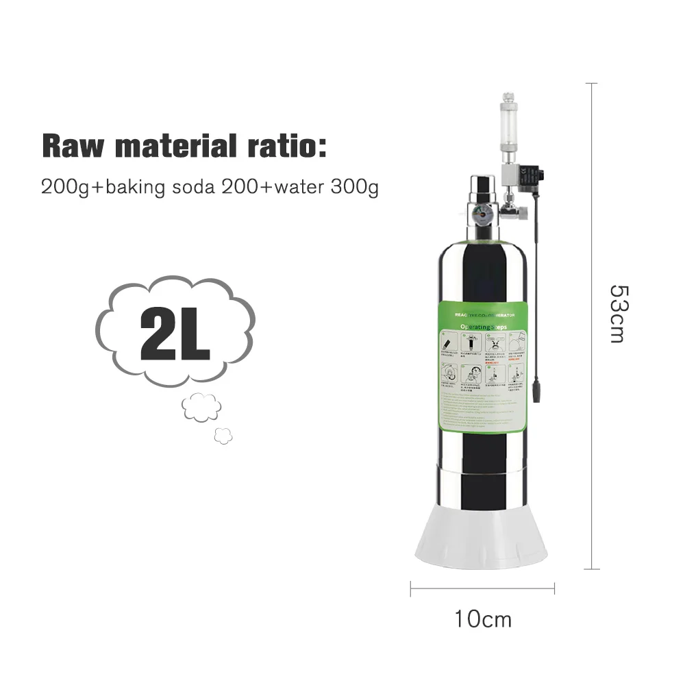 2L Aquarium CO2 Generator System CO2 Cylinder Generator System with Solenoid Bubble Diffuser Aquarium accessories Diffuser co2