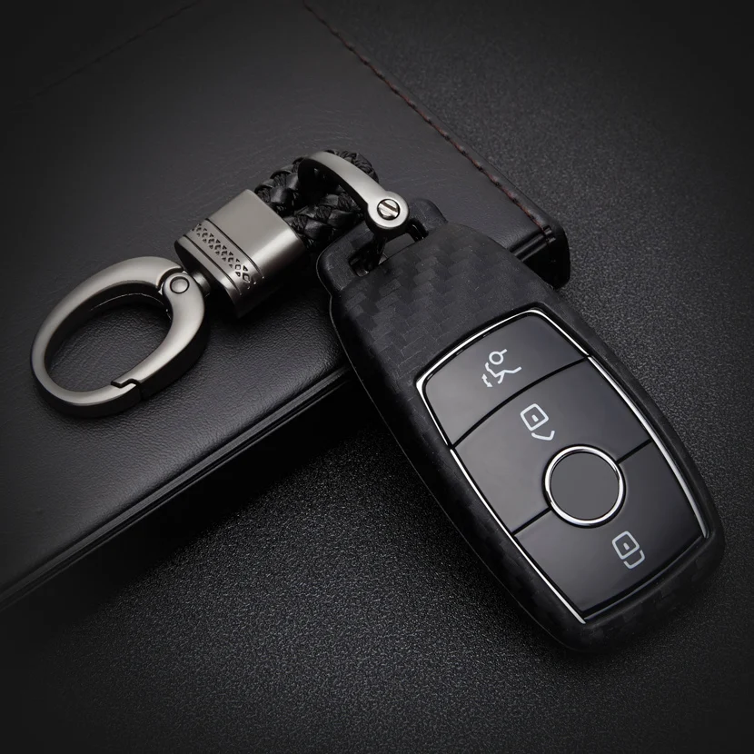 

Silica Gel Car Key Case Fob Cover Set For Mercedes Benz CLASS A C E w202 w203 w204 w210 w212 CLA 2018 2019 Key Ring Accessories