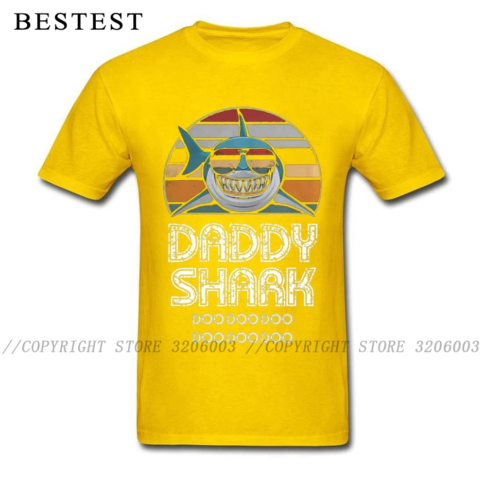 Футболка на День отца мужские топы с надписями футболка надписью Daddy Shark подарок