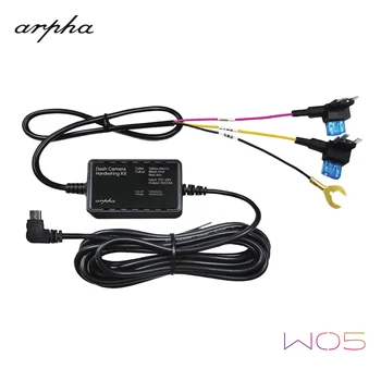 

Arpha W05 Hardwire Kit Micro USB 12/24V to 5V DVR Power Adapter Cable Low Voltage Protection for arpha W01 W02 Dash Cam