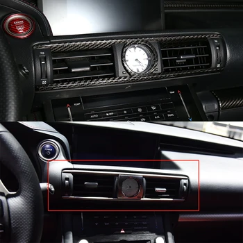 

1pcs Real Carbon Fiber Centre Console Air Vent Outlet Frame Sticker Trim For Lexus IS IS250 IS300 IS350 200t F sport 2013-2018