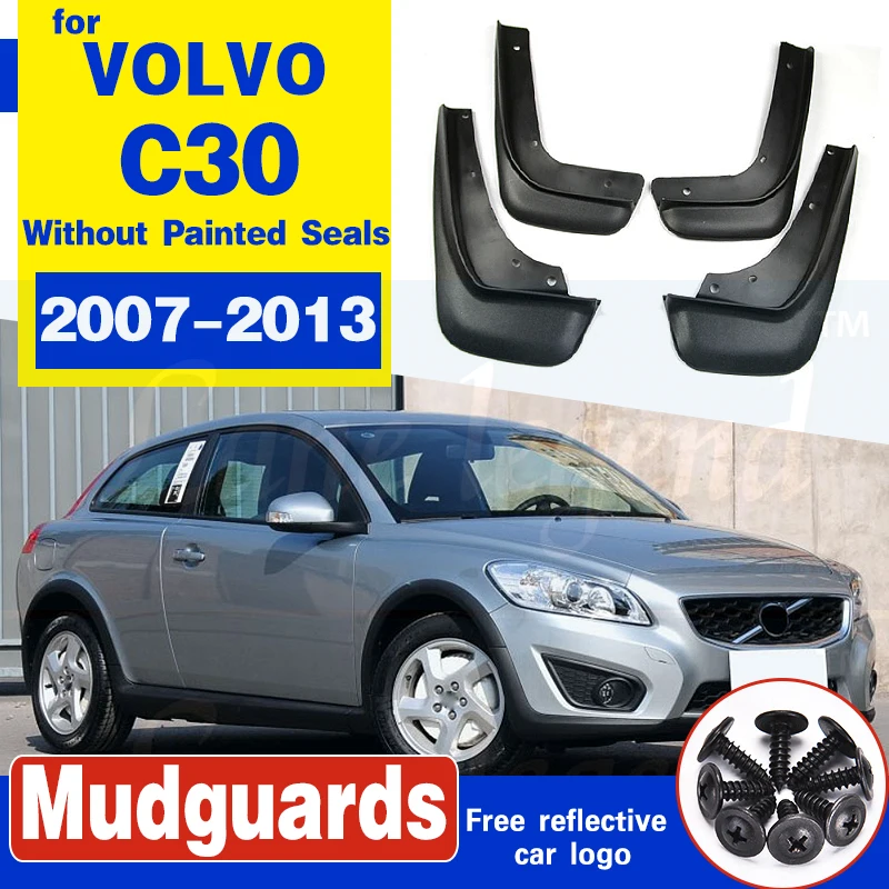 Red Rally Bavettes splash guards Fits Volvo C30 06-12 Red Rally Bavettes splash guards Fits Volvo C30 06-12