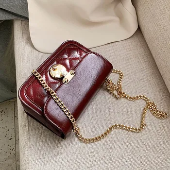 

Jin Mantnag PU Leather Crossbody Bags for Women 2020 Chain Messenger Shoulder Bag Female Lock Handbags and Purses Women Hand Bag