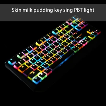 

Backlight Mechanical Keyboard PBT Key Caps For Keyboards Light Transmission Corded Keyboard Hat For Drop Shipping