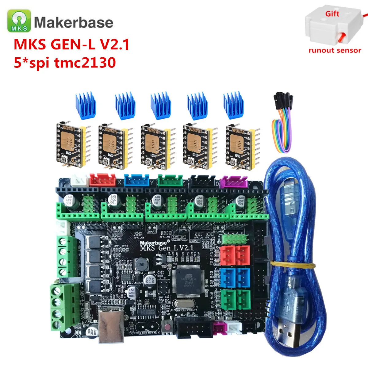 Makerbase оригинальный MKS GEN L V2.1 3D Карточки Принтера системная плата управления