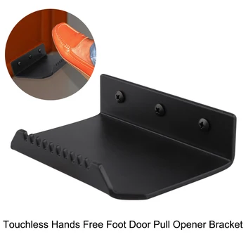 

Touchless Black Hands Free Touchless Hands Free Foot Door Opener Handle Bracket Thick Metal Home Door Opener Accessories