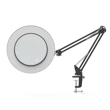 

Table lamp LED Magnifying Lamp Metal Clamp Swing Arm Desk Lamp Stepless Dimming 3Colors,Magnifier LED lamp 3X,4.1"Diameter Len