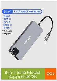 8 in 1 RJ45 VGA Model
