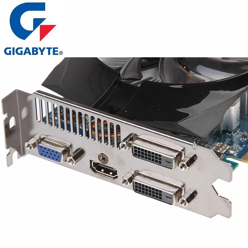 Видеокарта GIGABYTE GTX 650 1 Гб 128 бит GDDR5 видеокарта nVIDIA Geforce GTX650 HDMI Dvi б/у VGA карты на