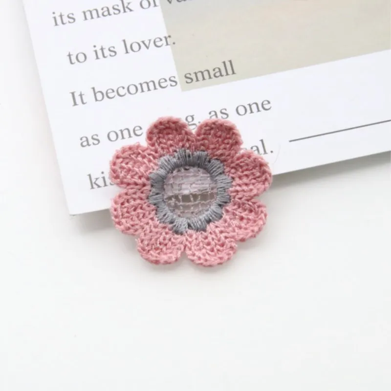 pink --10pcs 10 шт/20 шт шерстяные цветы Бант Пришивные патчи для домашнего декора вечерние материалы ручной работы аксессуары - Цвет: pink --10pcs
