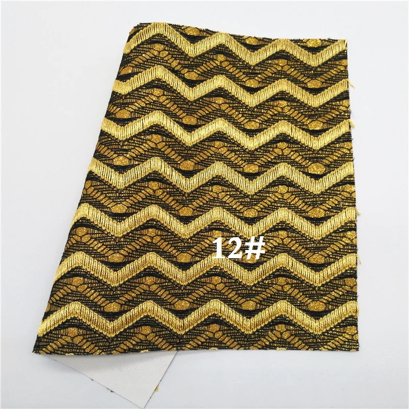 Glitterwishcome 21X29 см A4 размер винил для бантов блестящая ткань, флокирование стрелка волна кожа ткань листы для бантов, GM523A - Цвет: 12