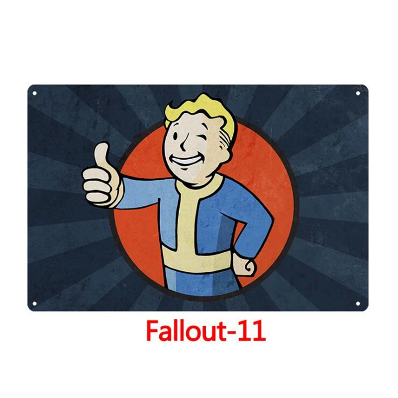 Ретро металлический оловянный плакат с подписью fallout 3 4 Игра металлический знак паб домашняя доска металлический винтажный домашний Декор настенный Декор Бар Украшение - Цвет: Style11