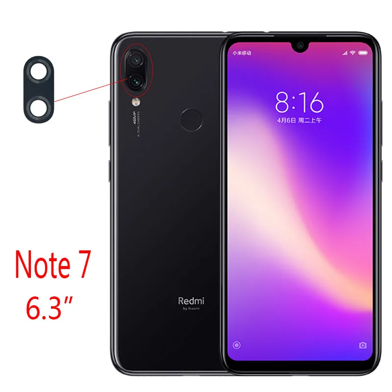 Задняя камера со стеклянным объективом для Xiao mi Red mi 5 6 6A plus pro/S2/Y2/Note 4 5 6/mi A1 A2 lite 8 SE/mi x 2 S/mi Max для детей 3, 7, 7A NOTE7