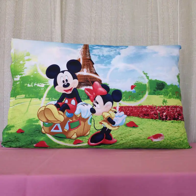 Зеленая подушка с Микки и Минни Маус для детей декор спальни постельные