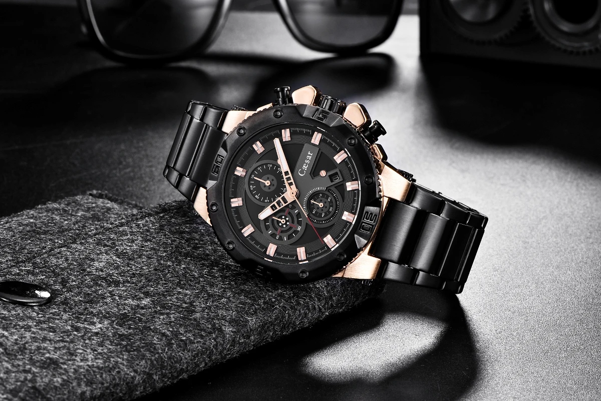 Розовое золото, военные кварцевые спортивные мужские часы с хронографом, водонепроницаемые мужские часы, Топ бренд, роскошные спортивные наручные часы, мужские часы