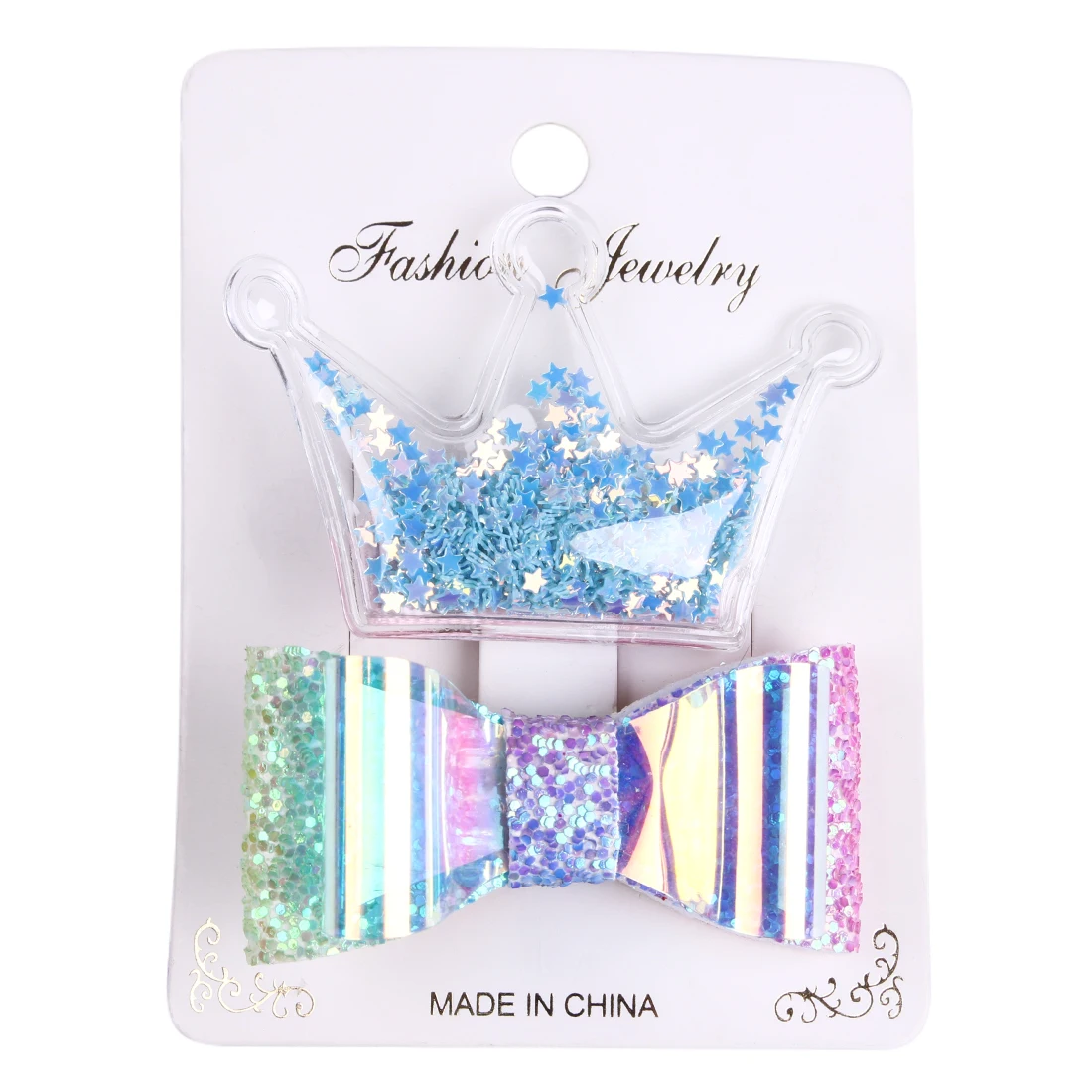 1 Pair Girls Glitter Hair Bow Clips Shiny Glossy PVC Mini Bows Children Barrettes Sweet Hairpin Rainbow Color Star Kids Hairgrip