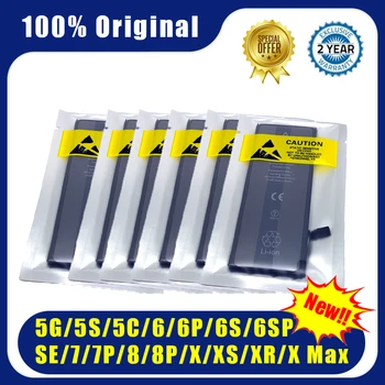 

10pcs/lot New 0 cycle 100% Original battery pack for apple 4 4S 5 5S 5C SE 6 6S 7 8 Plus X XR XS Max battery For iphone