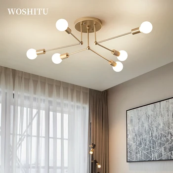 

Nordic Modern Ceiling Lamp Iron Personalized Lighting for Living Room Bedroom Study Dining Room Indoor Becoration Lighting