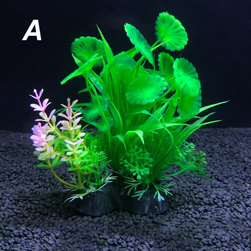 Новое поступление 1 шт. искусственные пластмассовые растения для украшения аквариума водяные сорняки травы аксессуары для аквариума орнамент - Цвет: A