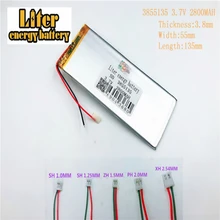 Размер 3855135 4055135 3,7 v 2800mah литий-полимерный аккумулятор с платой для КПК планшетных ПК цифровых продуктов