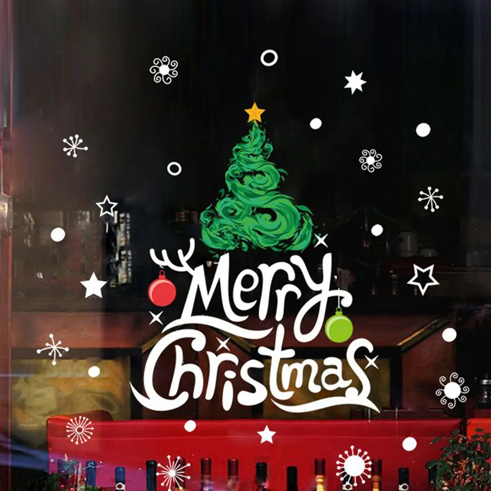 

Christmas Tree Decoration Wall Stickerdecorative Paperfor Household Bedroom