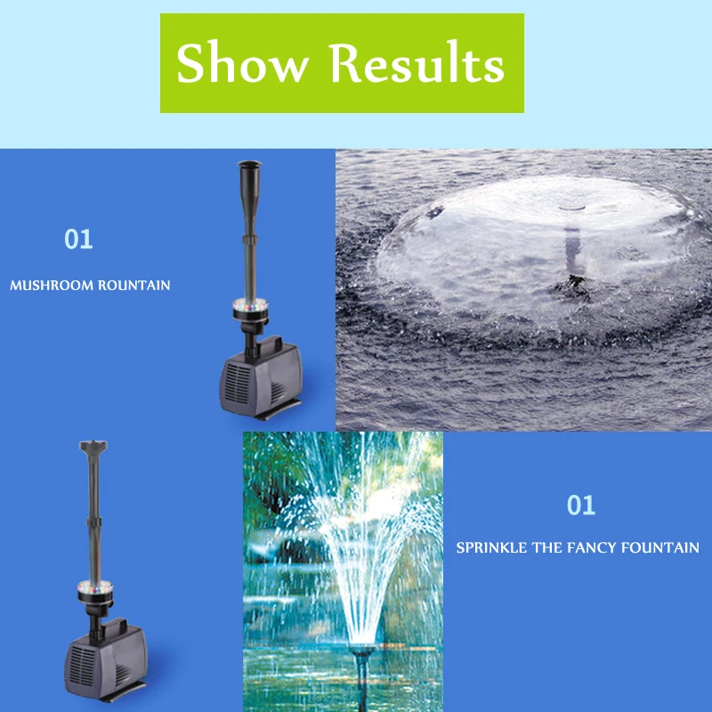 

40w Aquarium Fish Pond Led Submersible Water Pump Garden Fountain Pump With Led Color Changing Fountain 220V fish water pump