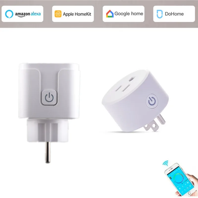 

DoHome WiFi Plug Smart Apple Homekit Wireless Control Socket RC Power Outlet Voice Control Adapter Switch Support Alexa Google