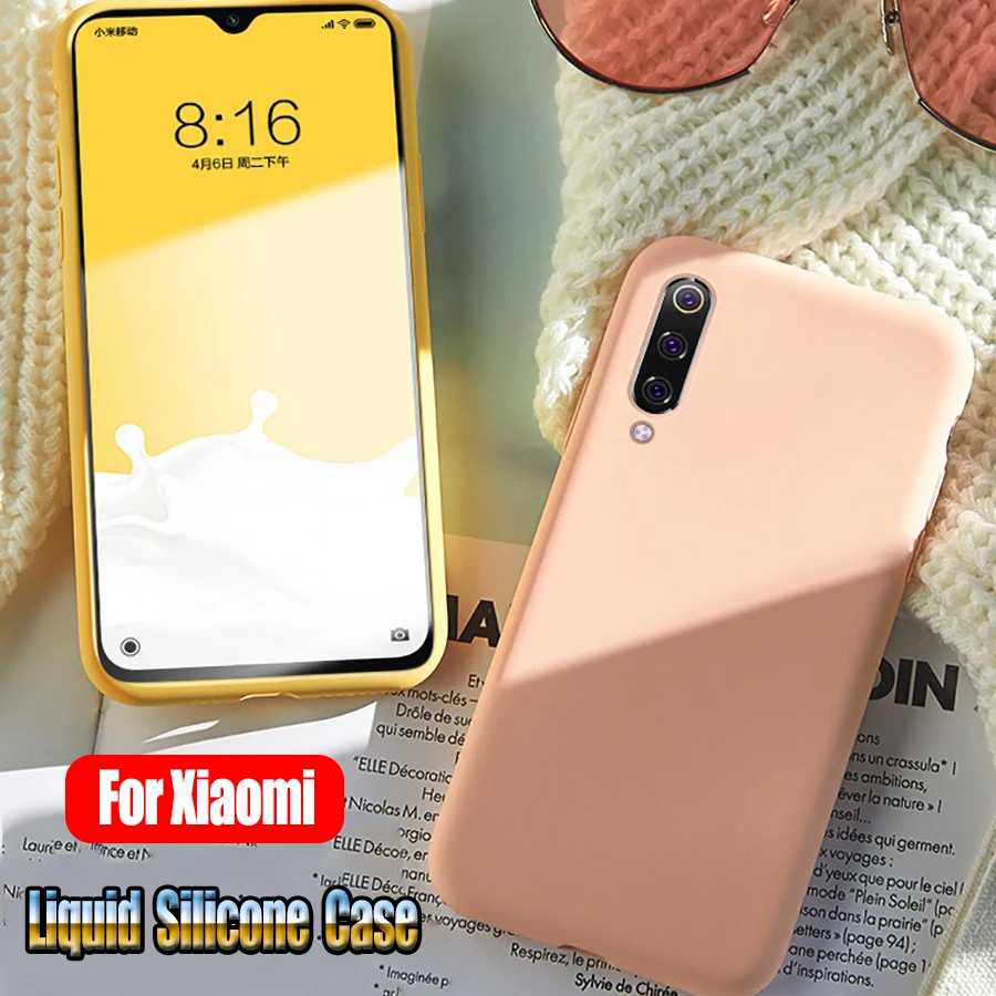 

New Original Official Liquid Silicone Case For Xiaomi Redmi Note 7 6 5 K20 Pro S2 Mi 9T 9 8 SE 9 8 SE Max 3 A2 Lite Pocophne F1