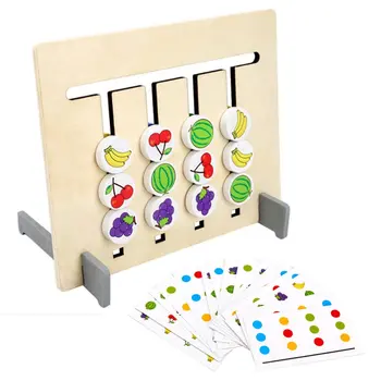 

Four-Color Game Wooden Toys Children'S Logical Thinking Ability Training Three-Dimensional Puzzle Matching