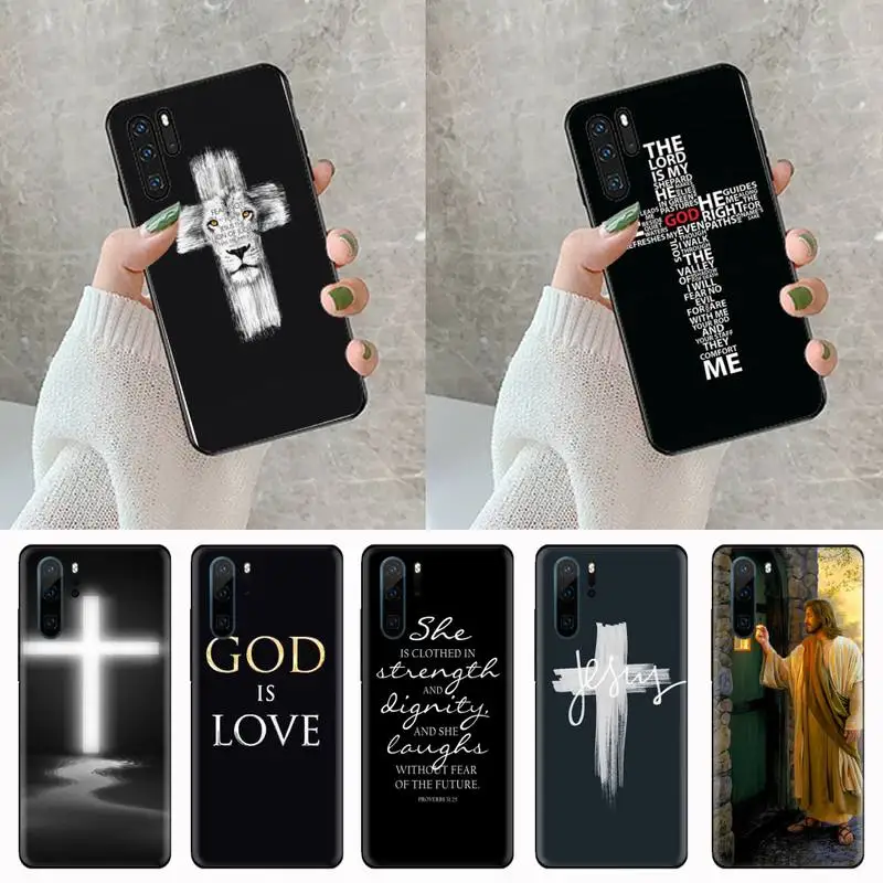

Bible Jesus Christ Christian Cross Phone Case For Huawei NOVA 2 2i 2s 3i 4 4e 5 plus P10 lite 20 P20 pro honor10
