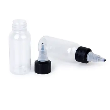 

Durable 30ml Tattoo Pigment Ink Bottles Twist Cap Empty Plastic Transparent Tattoos Ink Pigment Clear Bottle Supplies Tools