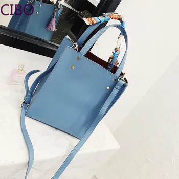 

Free scarf Soild Large Crossbody Bag For Women Shoulder Bag Brand Designer Women Bags Luxury PU Leather Bag Bucket Bag Handbag