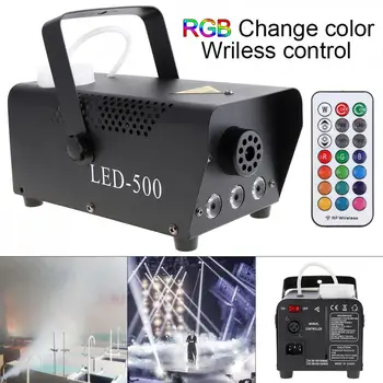 

Fog Machine Wireless Control LED 500W RGB Color LED Fog Machine LED Fogger Stage Ejector with Indicate Light for Bar / KTV