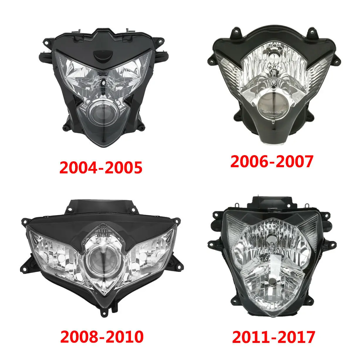 Аксессуары для мотоциклов передняя фара для Suzuki GSXR600 GSX-R 750 2004-2005 2006-2007 2008-2010 2011