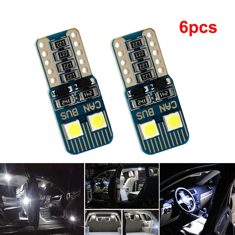6x T10 4smd 3030 Chips Car Led Light Lamp White W5W 194 LED Bulbs Clearance Parking Instrument Lights | Автомобили и мотоциклы