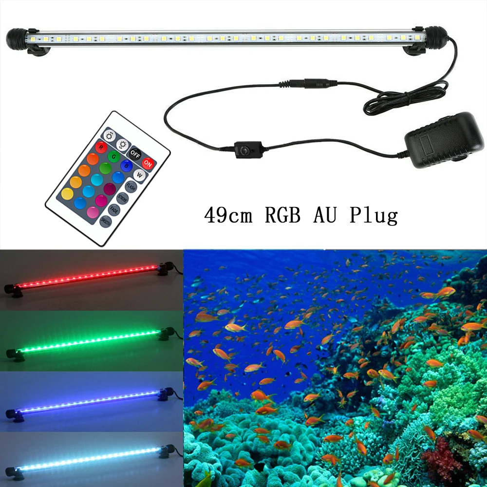 3 19/29/39/49 см Погружной Подводная лампа на прищепке Декор лампы светодиодные аквариумные лампочки Водонепроницаемый освещение для аквариума - Цвет: 3