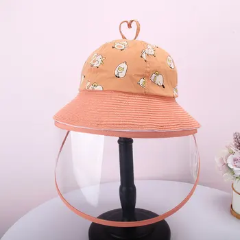

CHILDREN'S Bucket Hat Anti-droplet-zhe xie Mask Protective Cap Korean-style Pure Cotton Breathable Sun-resistant College Style S