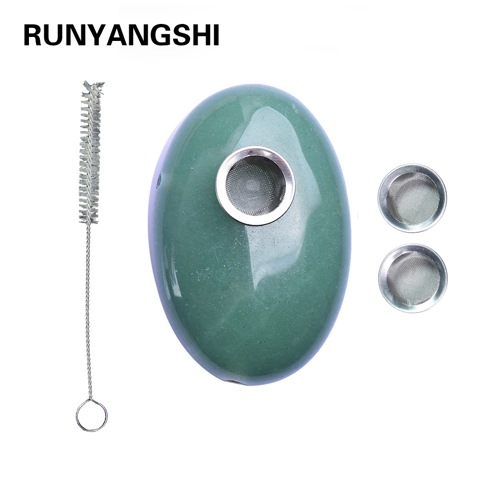 Runyangshi 1 шт. Натуральная Зеленая кристаллическая трубка кварц авантюрин камень