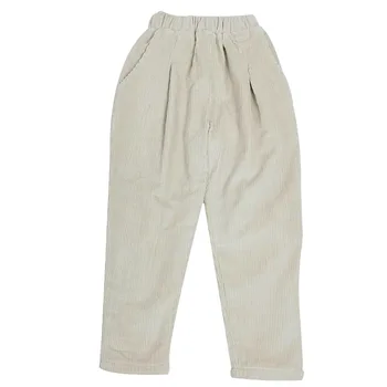 

Big Girl Autumn Cotton Clothing 2020 New Winter Plus Velvet Warm Pants Retro Elegant Casual Wild Pants Fashion Baby Kids Wear