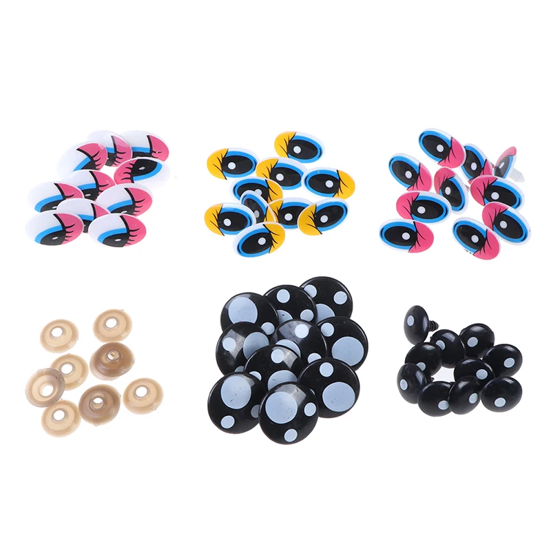 DIY Doll Cartoon Eyes 10pcs Safety Eyes For toys Handmade Doll Eye Children Dolls Stuffed Animal Crafts Puppet doll accessories,doll eyes,doll eyewear accessories,glass doll eyes