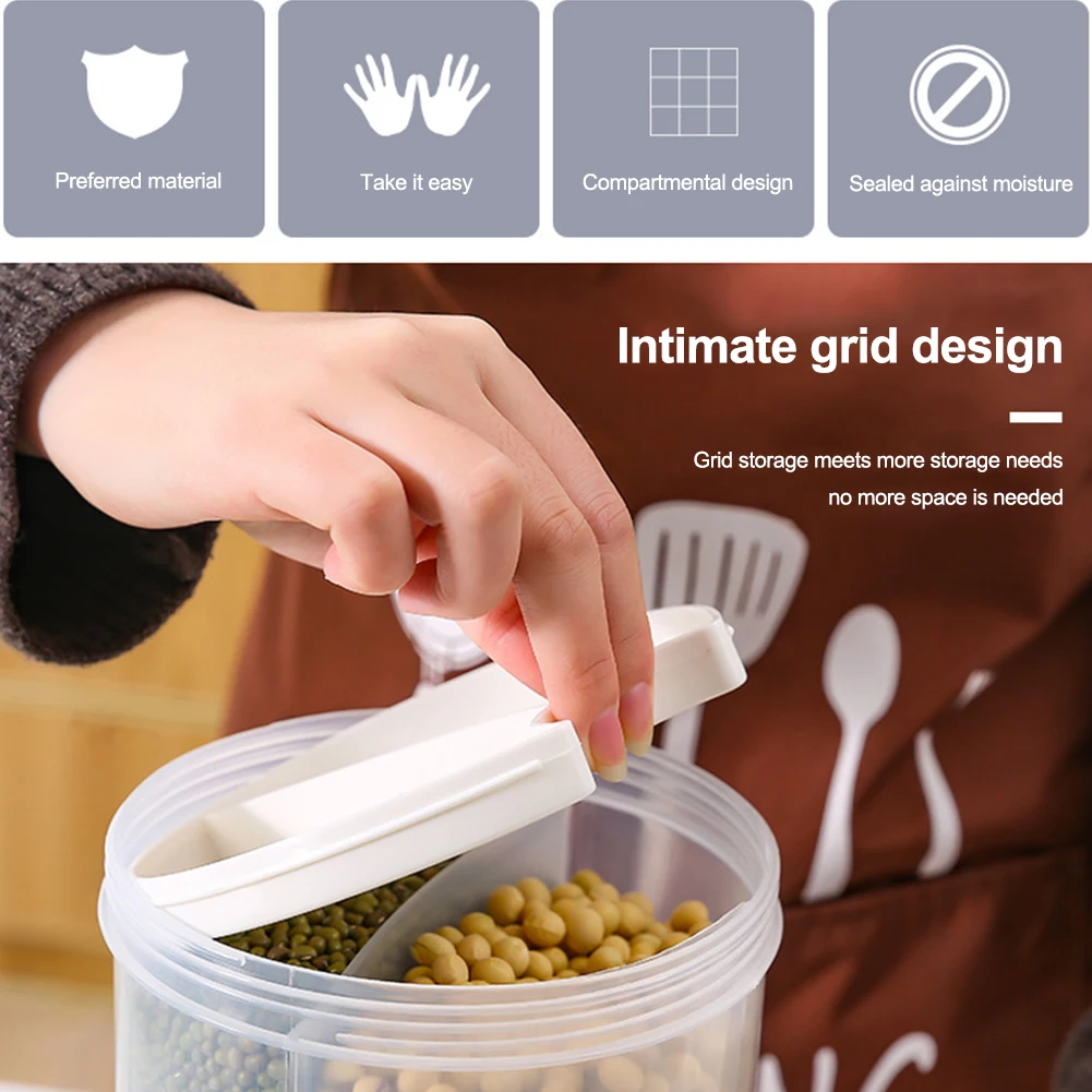 2.5 L Food Sealed Container With Closed Rotating Lid 4 Compartments
