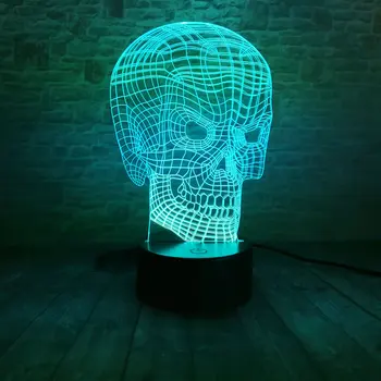 

Cool Lamp LED Colourful 3D Nightlight Fairy Light Skull Model toys