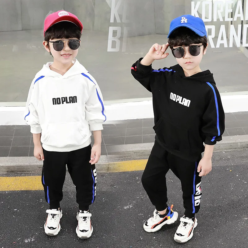 

CHILDREN'S Sports Suit 2020 Spring And Autumn New Style BOY'S Children Western Style Cotton Cloth Brace Two-Piece Set Fashion Ch