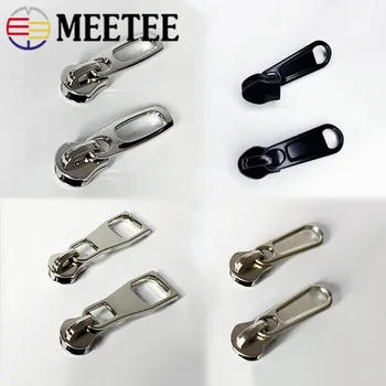 

Meetee 20pcs 3# 5# Zipper Silder for Nylon Resin Zips Head Jacket Bags Zip Repair Kit DIY Custom Luggage Tent Slider Accessories