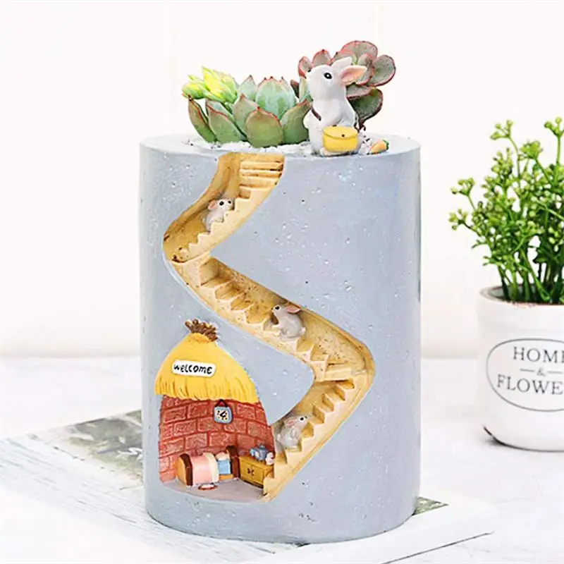Цветочный горшок из смолы Креативный цветочный в виде животного емкость для
